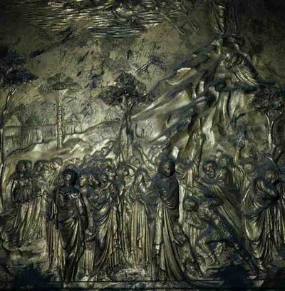 The Story of Moses on Mount Sinai, detail from the Doors of Paradise, 1425-52 by Lorenzo Ghiberti